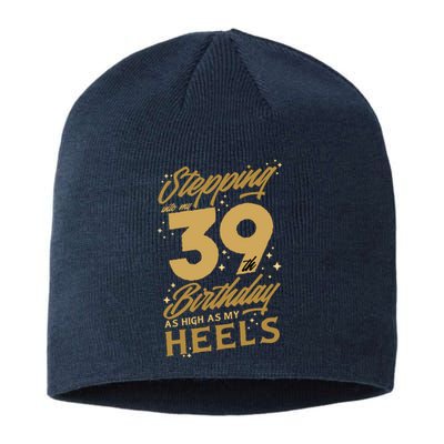 39th Birthday High Heels Sustainable Beanie