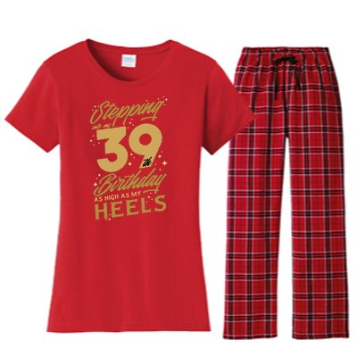 39th Birthday High Heels Women's Flannel Pajama Set