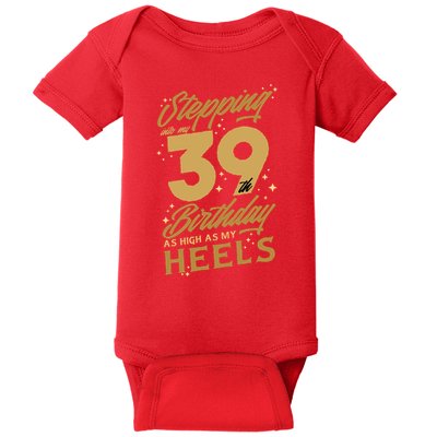 39th Birthday High Heels Baby Bodysuit