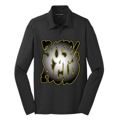 303% Acid House | Acid Techno Silk Touch Performance Long Sleeve Polo