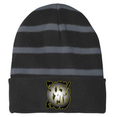 303% Acid House | Acid Techno Striped Beanie with Solid Band