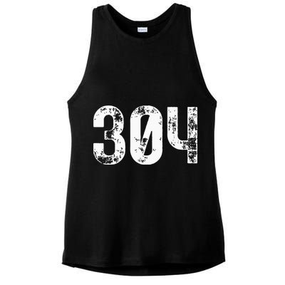 304 Area Code West Virginia Mobile Telephone Area Code 304 Ladies PosiCharge Tri-Blend Wicking Tank