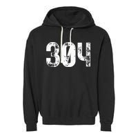 304 Area Code West Virginia Mobile Telephone Area Code 304 Garment-Dyed Fleece Hoodie