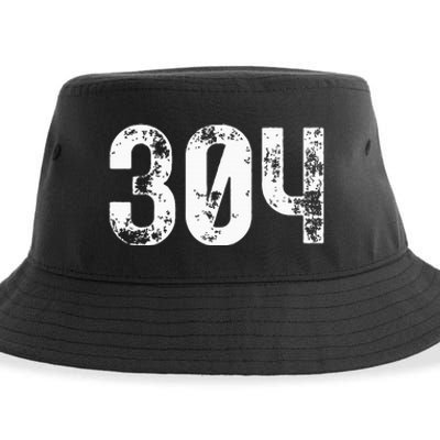 304 Area Code West Virginia Mobile Telephone Area Code 304 Sustainable Bucket Hat