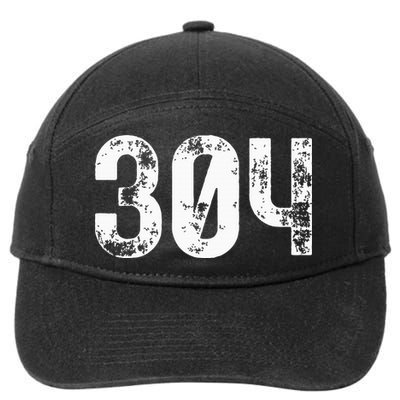 304 Area Code West Virginia Mobile Telephone Area Code 304 7-Panel Snapback Hat