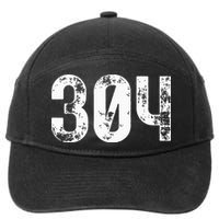 304 Area Code West Virginia Mobile Telephone Area Code 304 7-Panel Snapback Hat