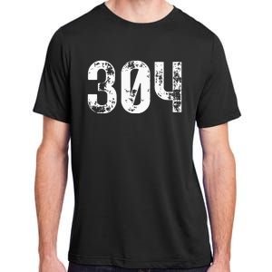 304 Area Code West Virginia Mobile Telephone Area Code 304 Adult ChromaSoft Performance T-Shirt