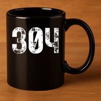 304 Area Code West Virginia Mobile Telephone Area Code 304 11oz C Handle Ceramic Mug