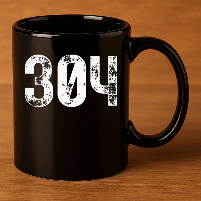 304 Area Code West Virginia Mobile Telephone Area Code 304 11oz C Handle Ceramic Mug
