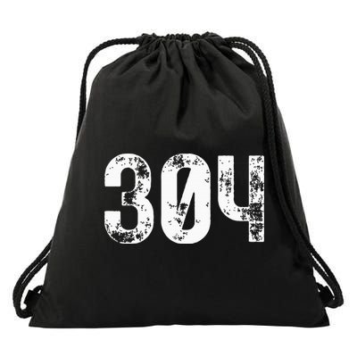304 Area Code West Virginia Mobile Telephone Area Code 304 Drawstring Bag