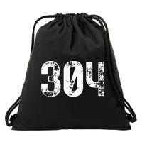 304 Area Code West Virginia Mobile Telephone Area Code 304 Drawstring Bag