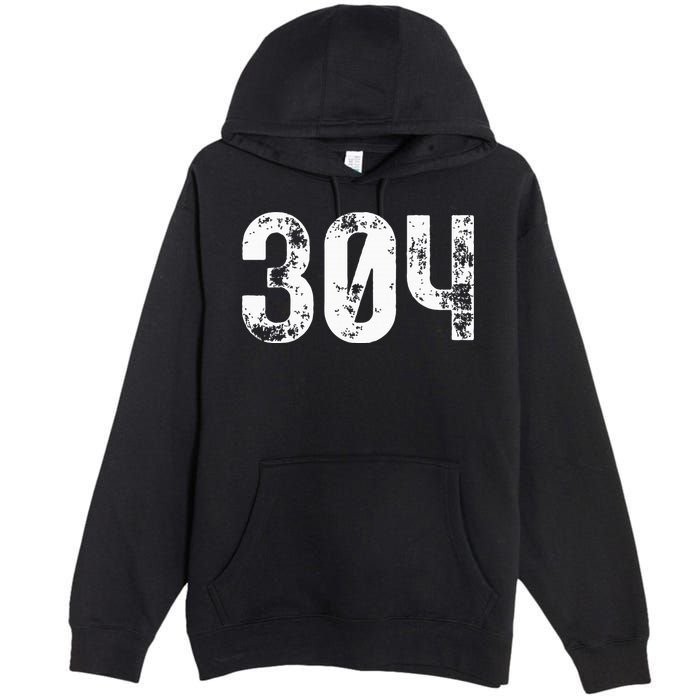 304 Area Code West Virginia Mobile Telephone Area Code 304 Premium Pullover Hoodie