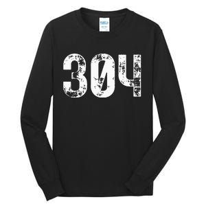 304 Area Code West Virginia Mobile Telephone Area Code 304 Tall Long Sleeve T-Shirt