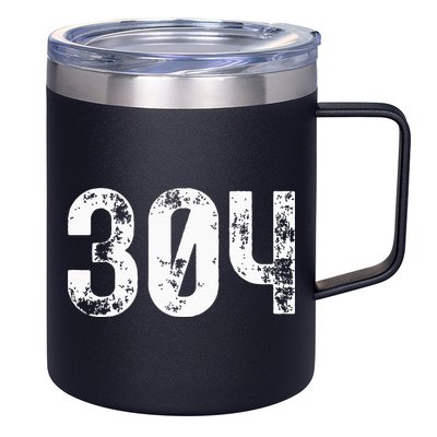 304 Area Code West Virginia Mobile Telephone Area Code 304 12oz Stainless Steel Coffee Mug