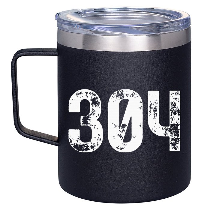 304 Area Code West Virginia Mobile Telephone Area Code 304 12oz Stainless Steel Coffee Mug
