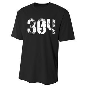 304 Area Code West Virginia Mobile Telephone Area Code 304 Performance Sprint T-Shirt