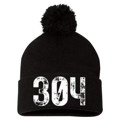 304 Area Code West Virginia Mobile Telephone Area Code 304 Pom Pom 12in Knit Beanie