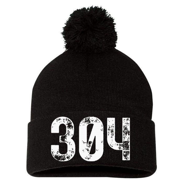 304 Area Code West Virginia Mobile Telephone Area Code 304 Pom Pom 12in Knit Beanie