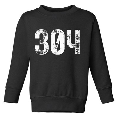 304 Area Code West Virginia Mobile Telephone Area Code 304 Toddler Sweatshirt