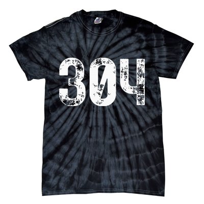 304 Area Code West Virginia Mobile Telephone Area Code 304 Tie-Dye T-Shirt