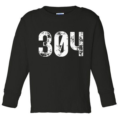 304 Area Code West Virginia Mobile Telephone Area Code 304 Toddler Long Sleeve Shirt