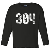 304 Area Code West Virginia Mobile Telephone Area Code 304 Toddler Long Sleeve Shirt