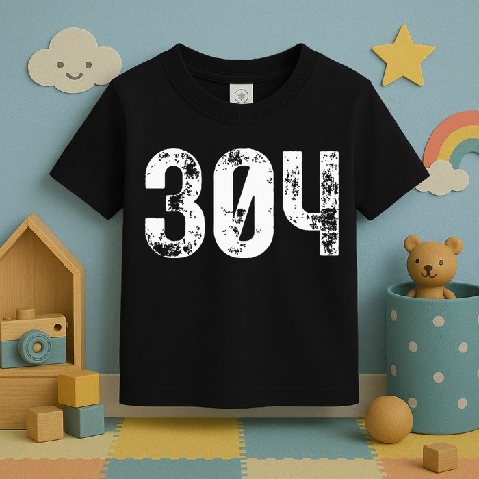 304 Area Code West Virginia Mobile Telephone Area Code 304 Toddler T-Shirt