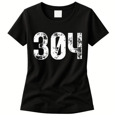 304 Area Code West Virginia Mobile Telephone Area Code 304 Womens T-Shirt