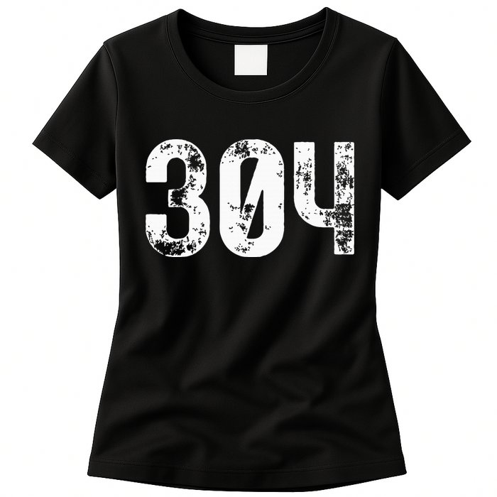 304 Area Code West Virginia Mobile Telephone Area Code 304 Womens T-Shirt