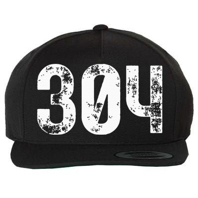 304 Area Code West Virginia Mobile Telephone Area Code 304 Wool Snapback Cap