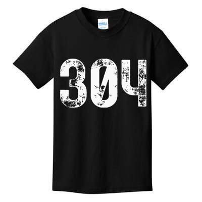 304 Area Code West Virginia Mobile Telephone Area Code 304 Kids T-Shirt