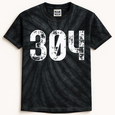 304 Area Code West Virginia Mobile Telephone Area Code 304 Kids Tie-Dye T-Shirt