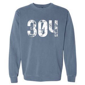 304 Area Code West Virginia Mobile Telephone Area Code 304 Garment-Dyed Sweatshirt