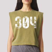 304 Area Code West Virginia Mobile Telephone Area Code 304 Garment-Dyed Women's Muscle Tee