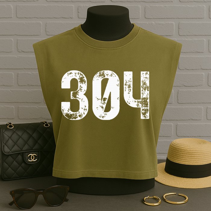 304 Area Code West Virginia Mobile Telephone Area Code 304 Garment-Dyed Women's Muscle Tee