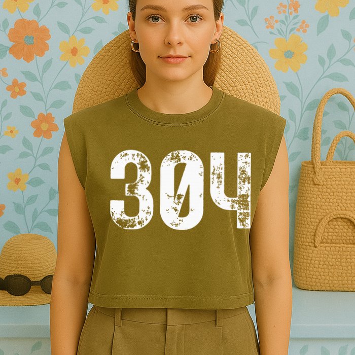 304 Area Code West Virginia Mobile Telephone Area Code 304 Garment-Dyed Women's Muscle Tee