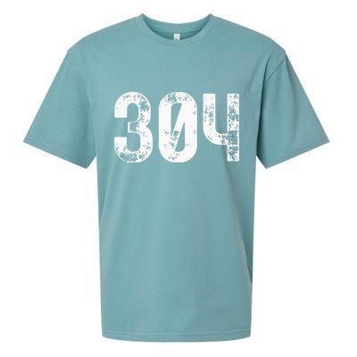 304 Area Code West Virginia Mobile Telephone Area Code 304 Sueded Cloud Jersey T-Shirt