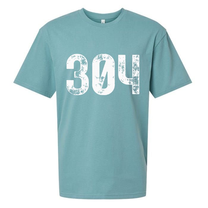 304 Area Code West Virginia Mobile Telephone Area Code 304 Sueded Cloud Jersey T-Shirt