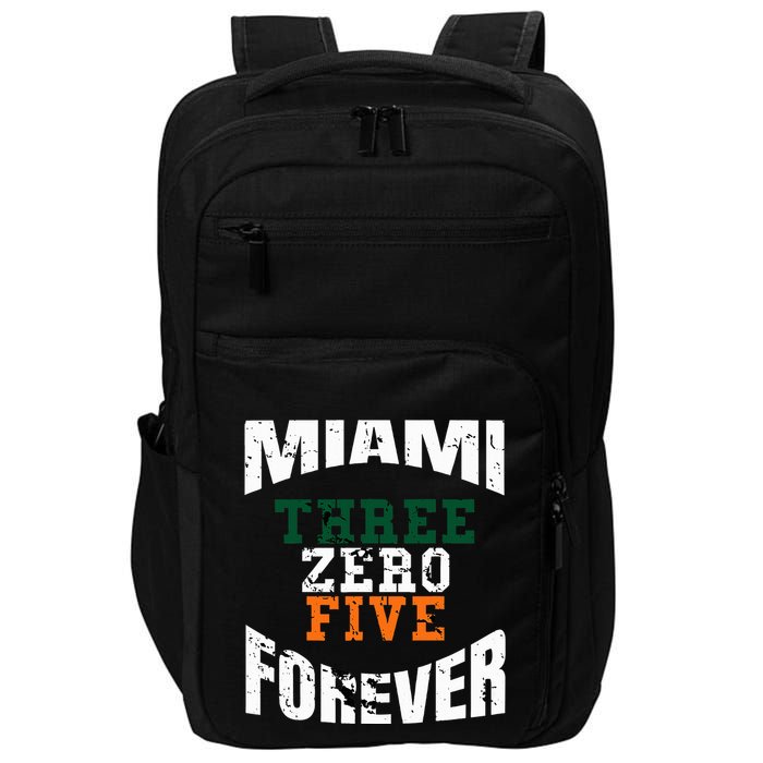 305 Area Code Three Zero Five Miami Impact Tech Backpack