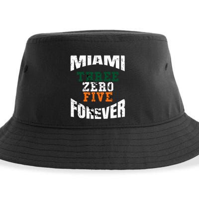 305 Area Code Three Zero Five Miami Sustainable Bucket Hat