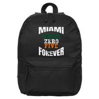 305 Area Code Three Zero Five Miami 16 in Basic Backpack