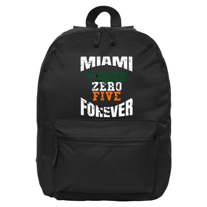 305 Area Code Three Zero Five Miami 16 in Basic Backpack