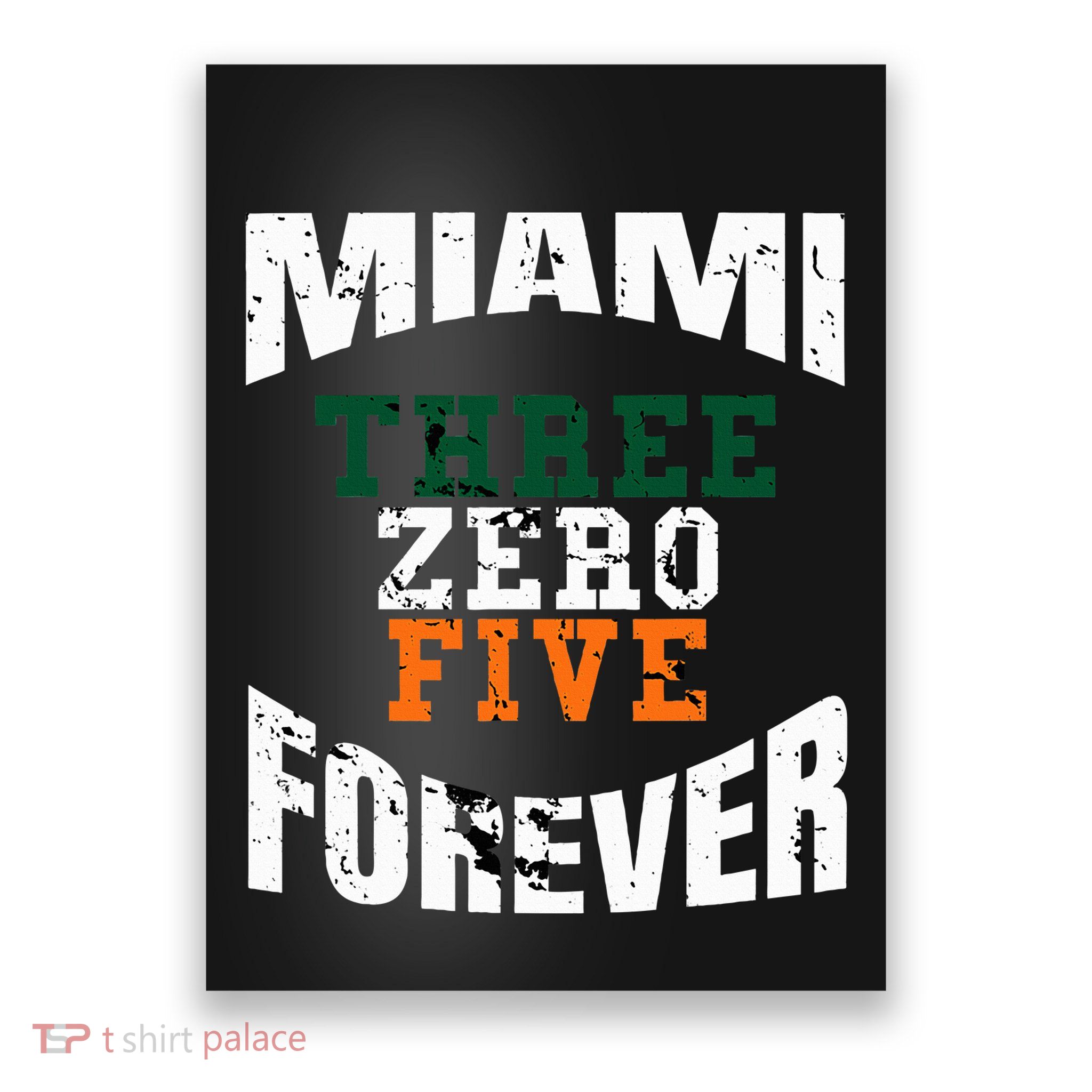 305 Area Code Three Zero Five Miami Poster