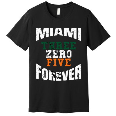 305 Area Code Three Zero Five Miami Premium T-Shirt