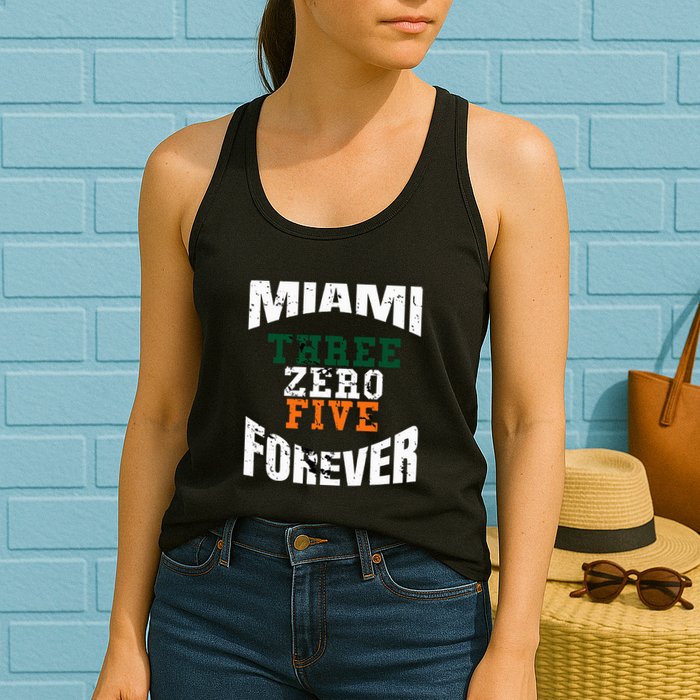 305 Area Code Three Zero Five Miami Womens Tank Top