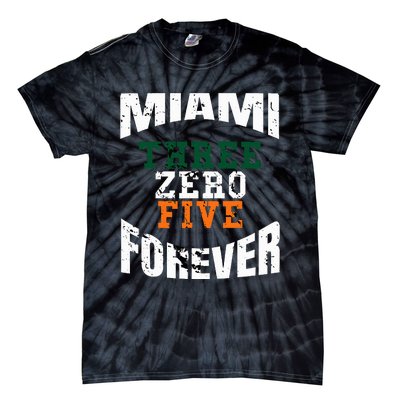 305 Area Code Three Zero Five Miami Tie-Dye T-Shirt