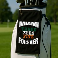 305 Area Code Three Zero Five Miami Golf Towel