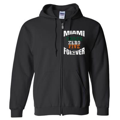 305 Area Code Three Zero Five Miami Full Zip Hoodie