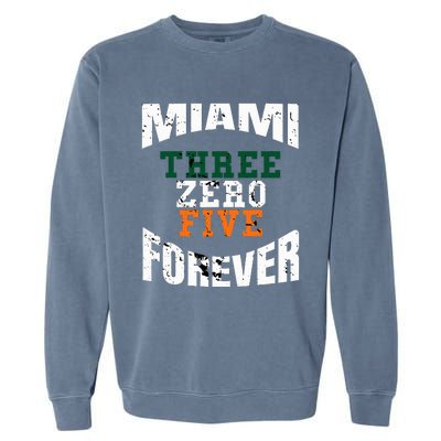 305 Area Code Three Zero Five Miami Garment-Dyed Sweatshirt