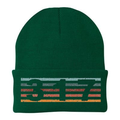 317 Area Code Retro Indiana Greenwood Knit Cap Winter Beanie